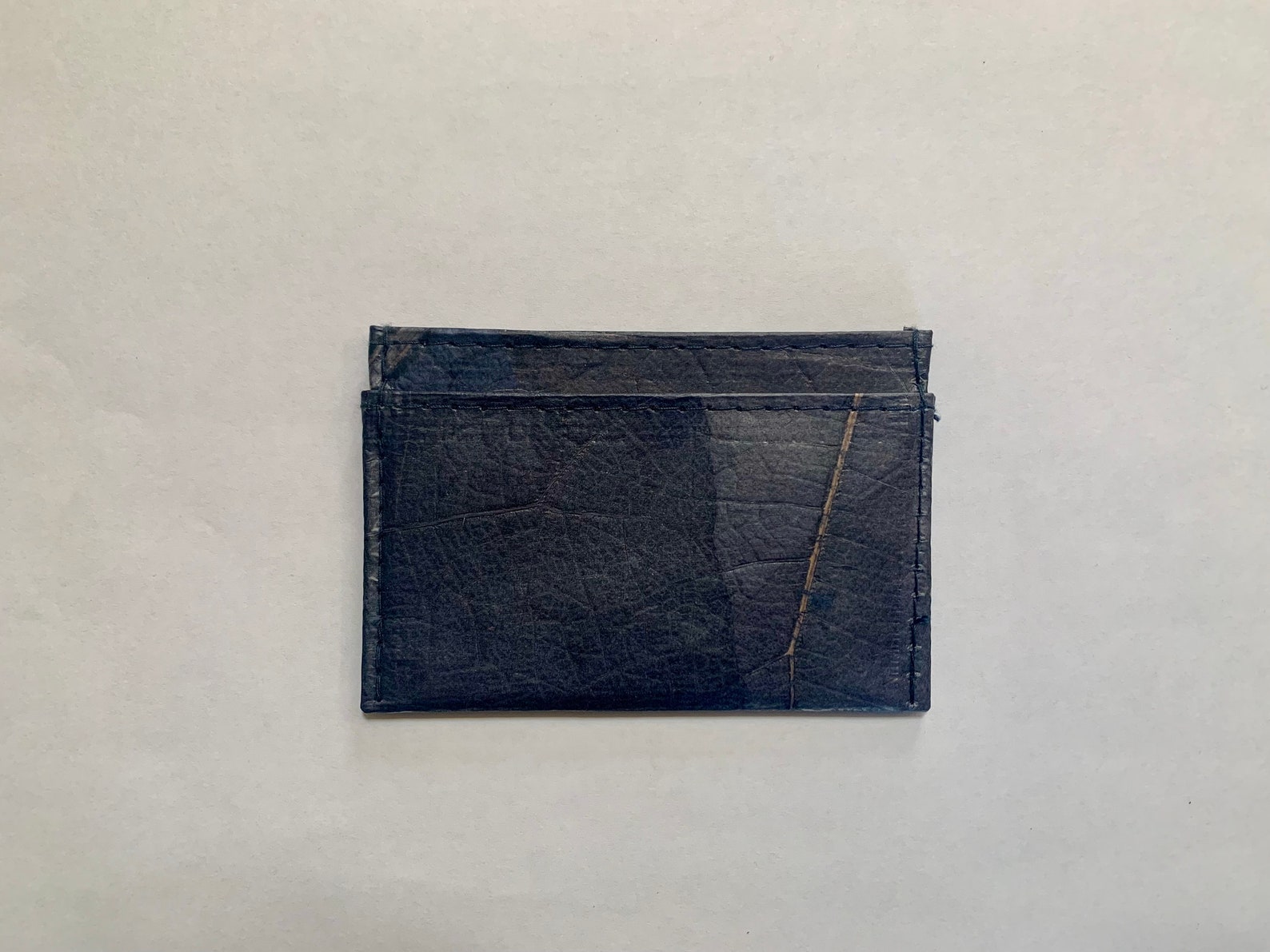 Leaf Leather Slim Wallet Card Holder Handmade Animal Friendly Vegan ...