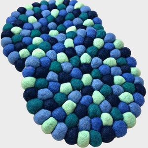 Handmade Wool Ball Trivet: Fair Trade Kitchen Hot Pad