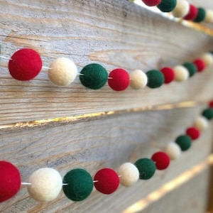 Felted Wool Garland  | Fair Trade | Natural | 10 feet | Decoration | Holiday | Summer