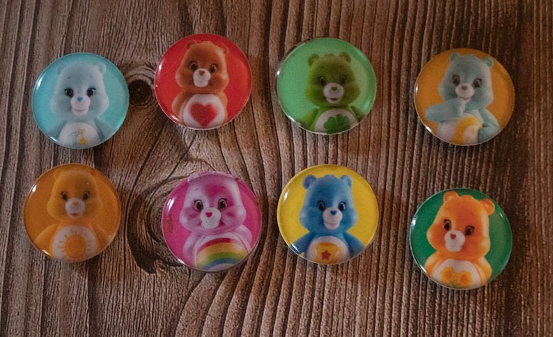 Care Bear Round Magnets-Set of 8 image 1
