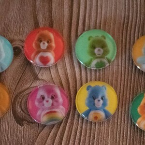 The eight magnets included in the set