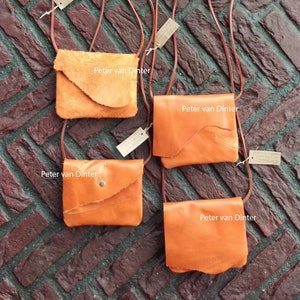 Leather Bag Small / Party-Bag _ Orange-brown