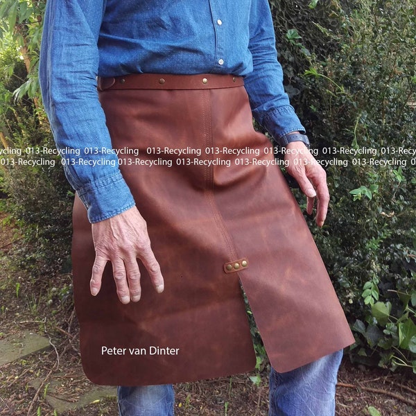 Free Sending _ Blacksmith Leather Apron_Lederen Schort_Half Apron for Welding _Burning_Iron Atelier_BBQ_Smids_Las Schort_Barbers Apron