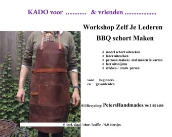 Workshop "Maak Zelf Je Lederen BBO -schort Maken: Incl. Schort. _Op Locatie NL