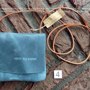 Leather Bag Small / Party-Bag _ Blue Jeans Blue afbeelding 5