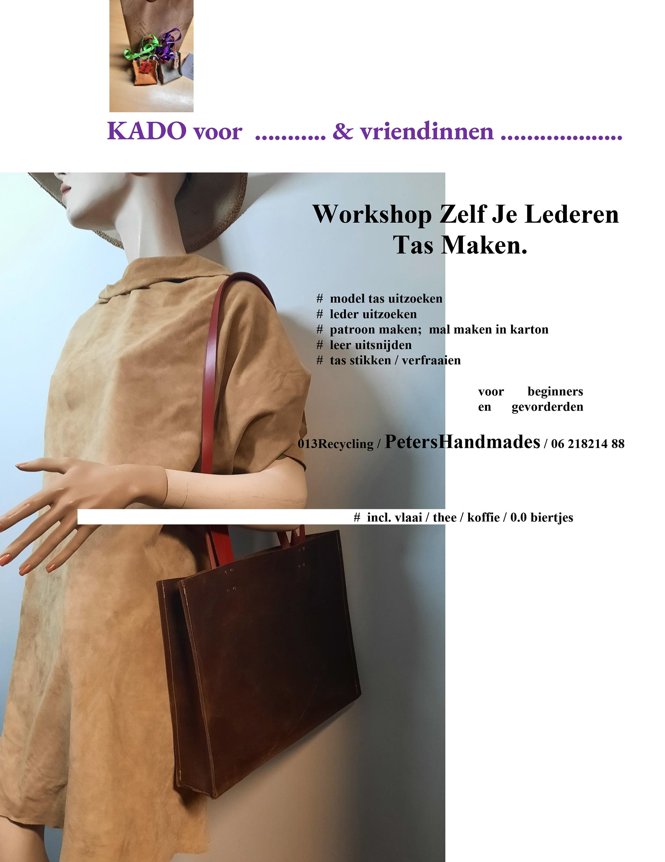 Leder tas sale