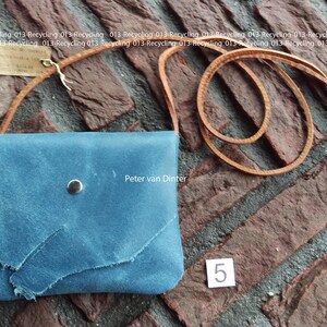 Leather Bag Small / Party-Bag _ Blue Jeans Blue afbeelding 6