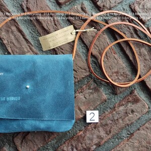 Leather Bag Small / Party-Bag _ Blue Jeans Blue afbeelding 3