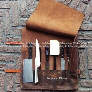 XL Knife Roll Leather with 2 Buckless XL Length 52 cm image 2