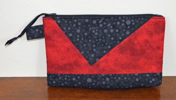 red and black clutch