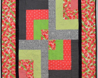 Watermelon Flannel Baby Quilt