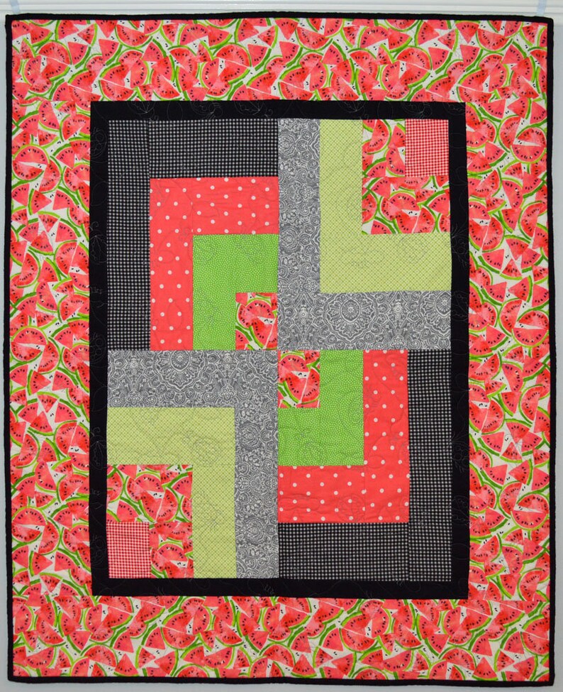 Watermelon Flannel Baby Quilt