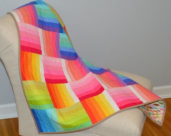 Rainbow Rails Mini Quilt