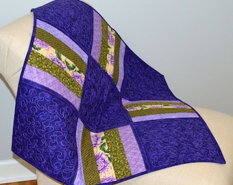 Purple Quilted Wall Hanging, Table Topper
