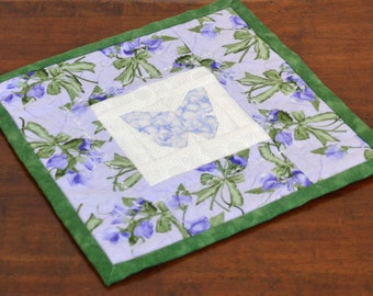 Purple Butterfly Table Square, Quilt
