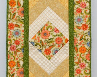 Golden Sunset Floral Table Runner