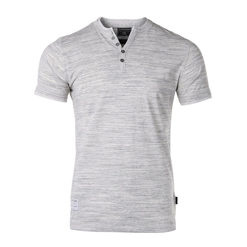 New Arrival ZIMEGO Mens Short Sleeve Double Layered V-neck Fashion ...