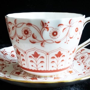 Royal Crown Derby Pattern Rougemont Tea Cup and Saucer | circa 1968