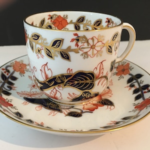 RARE Royal Crown Derby Imari Demitasse Cup and Saucer | circa 1911