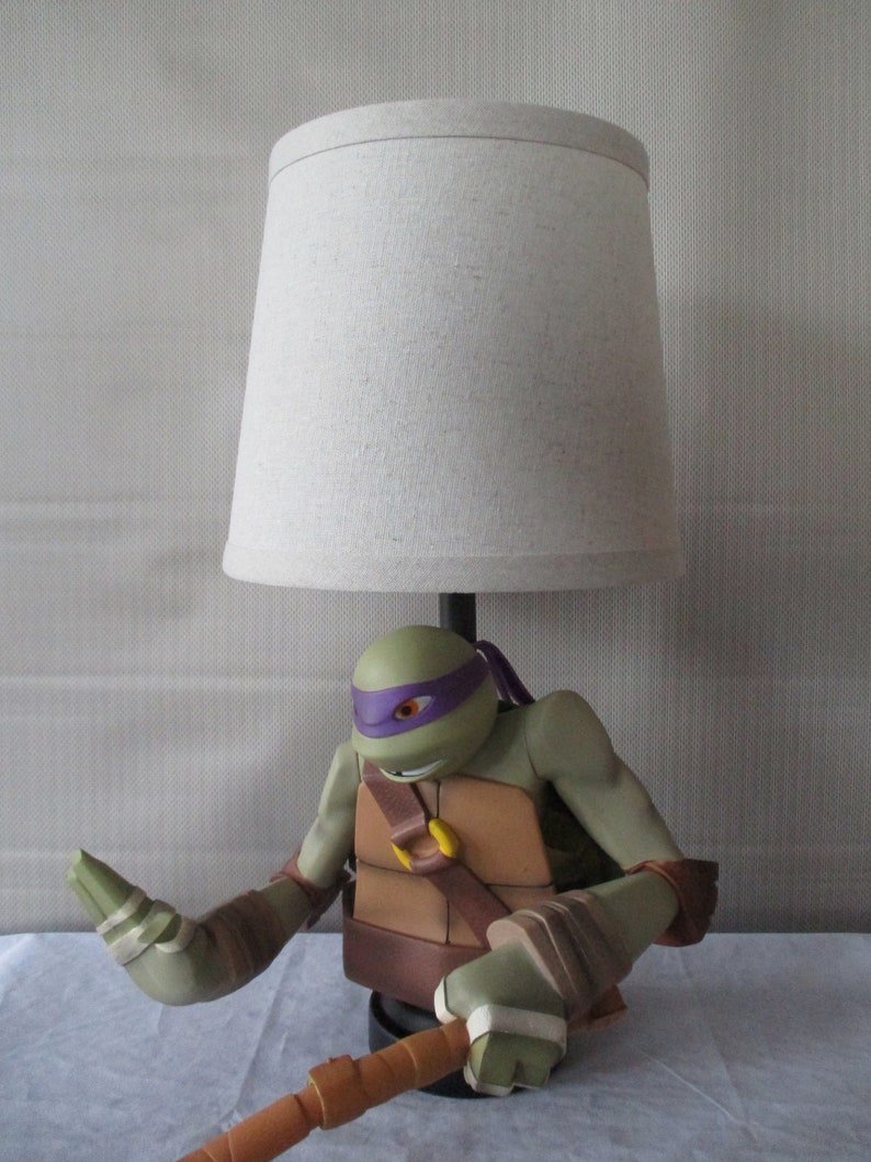 Ninja Turtle Lamp Children S Nursery Donatello Lampshade Ninjago Decor Home Mutant