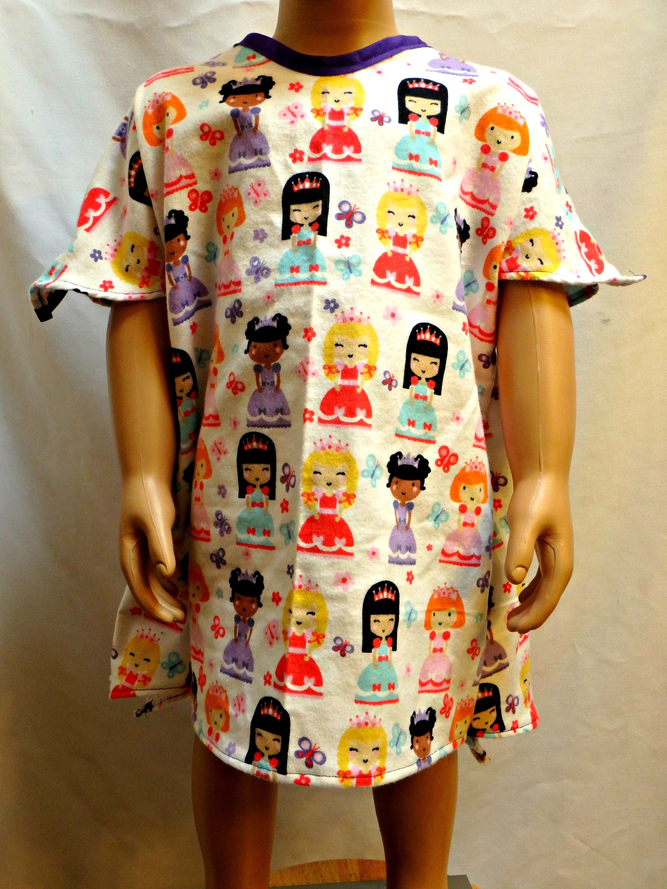 Child's IV Hospital Gown for Post Surgery COTTON FLANNEL Etsy