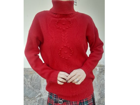Vintage Red Cashmere Sweater