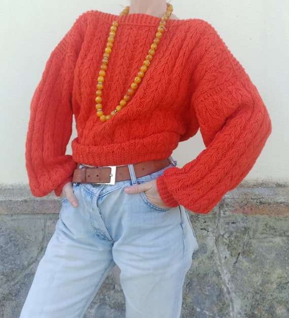 Vintage Cable Knit Cotton Sweater