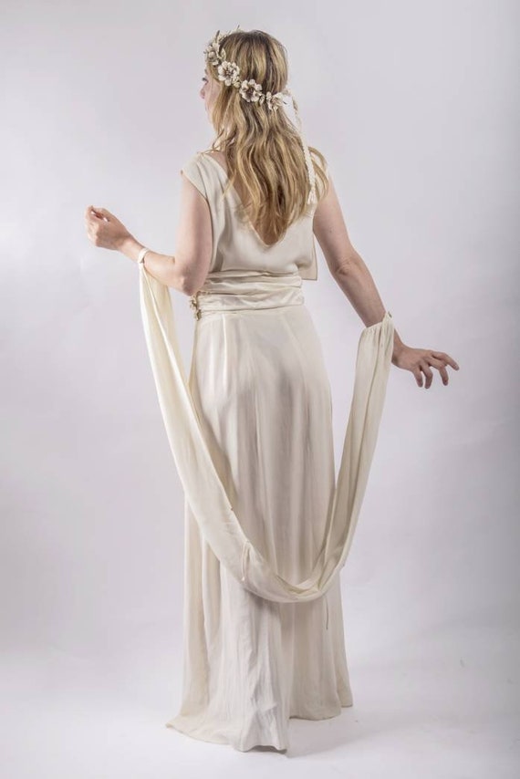 Vintage 1920s/30's Bridal Dress ~ Antique Silk Whi