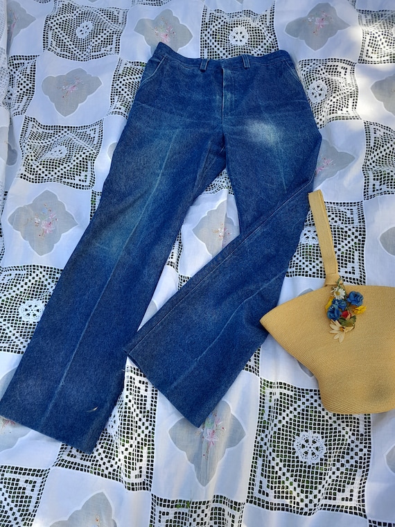 Vintage 70s Blue Denim Trousers