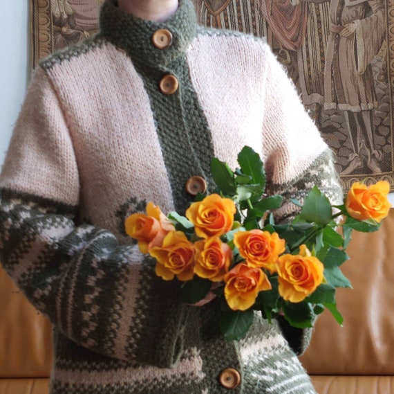 Vintage 70s Wool Cardigan