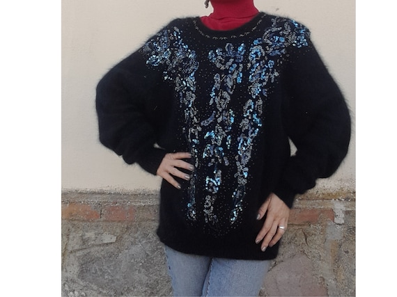 Vintage Sequin Mohair Sweater