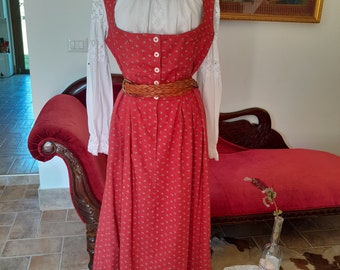 Robe tyrolienne vintage en coton