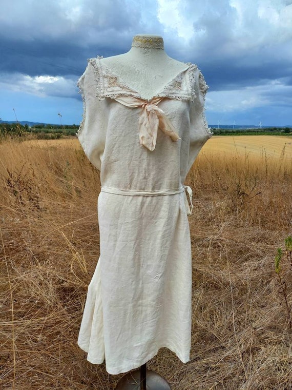 RESERVED !Antique Lace Cotton Nightgown from Italy