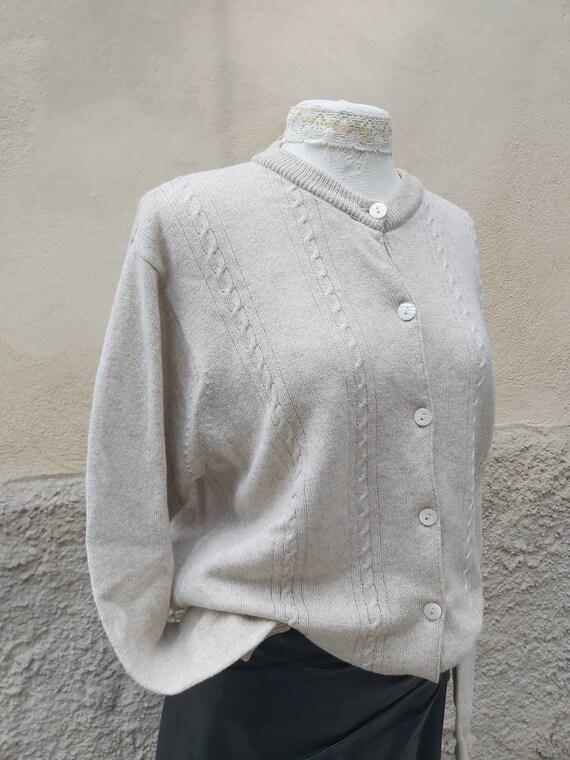 Vintage Cardigan in Pure Wool ~ Made in Scotland