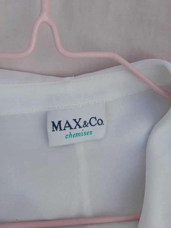 Vintage White Romantic Blouse ~ Max & Co ~ Made i… - image 8