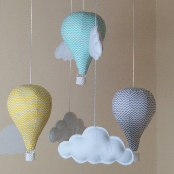 Ontwerp je eigen heteluchtballon baby mobiele mini chevron