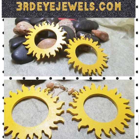 Sun Flare Earrings ( Yellow or Orange)