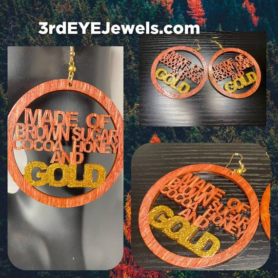 Statement Hoops: Made of Brown Sugar, Cocoa, Honey and Gold