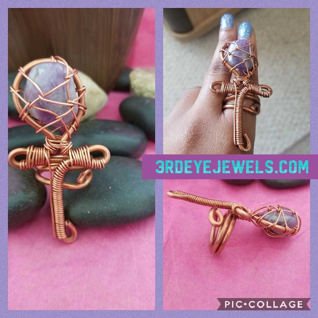Copper ankh shop ring