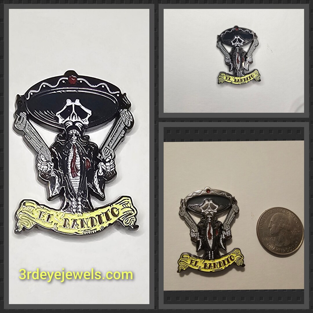 El Bandito Muerto Skeleton Enamel Pin - Etsy