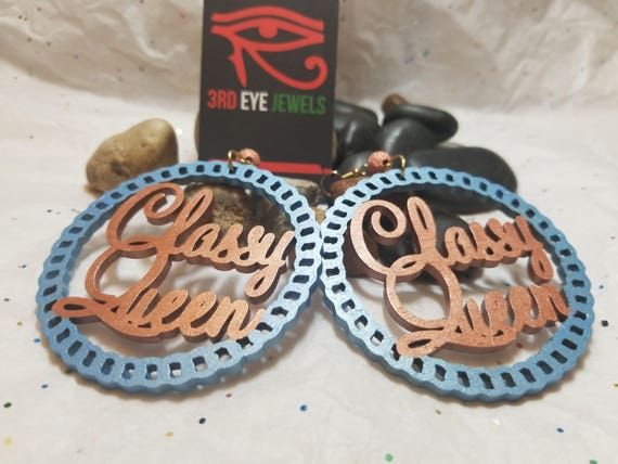 Classy QUEEN Hoop Earrings