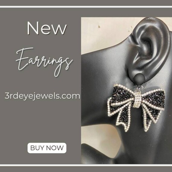 Rhinestone Classy Bow Post Earrings