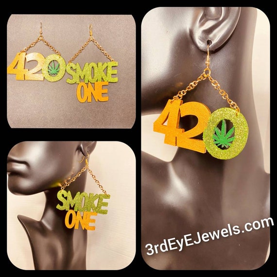 420 Friendly Smoke One Statement Earrings