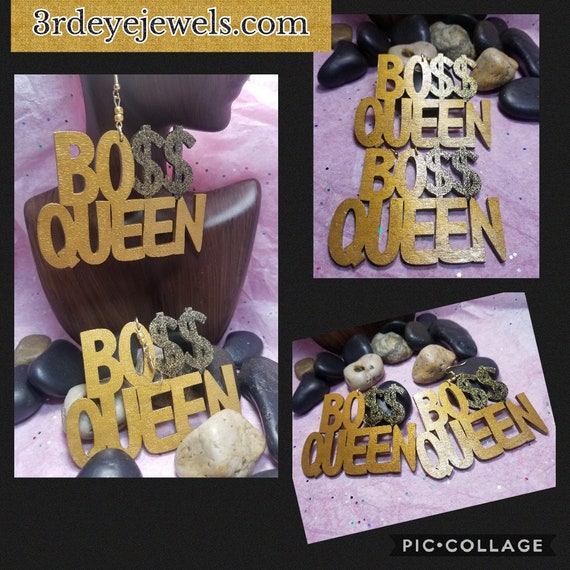 Boss Queen Hand Painted Earrings