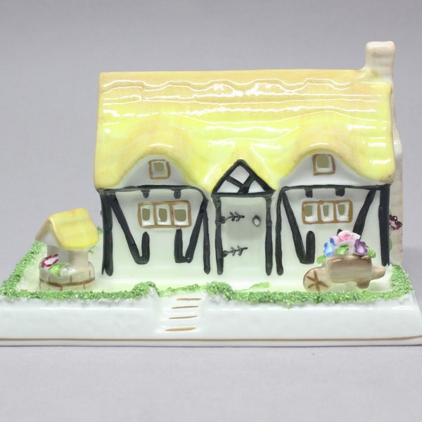 Vintage Coalport Bone China Elizabethan Cottage Figurine Minature House Made In England