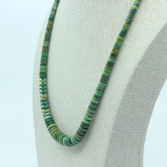 Grand Vintage Native American Navajo Blue And Green Turquoise Heishi Necklace Grand Vintage Native American Navajo Blue And Green Turquoise Heishi Necklace