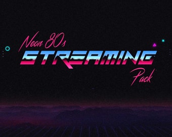 Neon 80s Glowing Stream Overlays [ANIMATED]