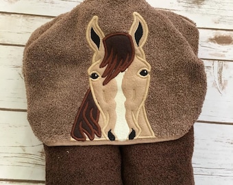 Horse Towel Child Towel Boy Horse Towel Girl Horse Towel Infant Towel Infant Gift Hooded Towel Character Towel Child Birthday Gift