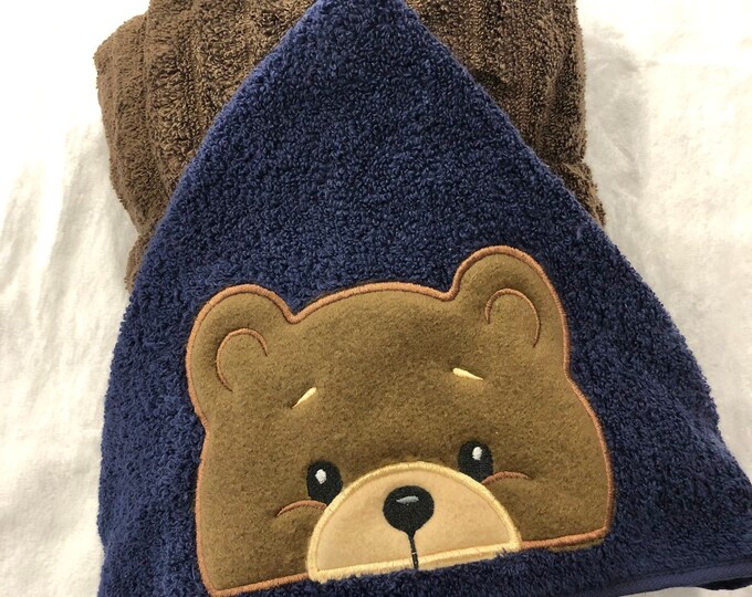 Teddy Bear Hooded Towel Personalized Kids Towels Gift for Etsy