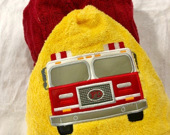 Personalized Tow Truck Hooded Towel
